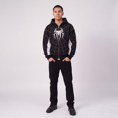 Webbed Full Face Zip-Up Hoodie