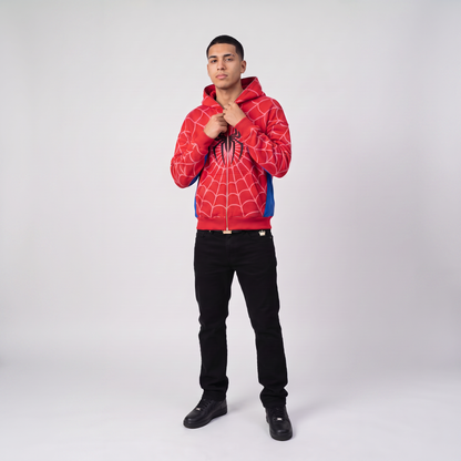 Webbed Full Face Zip-Up Hoodie